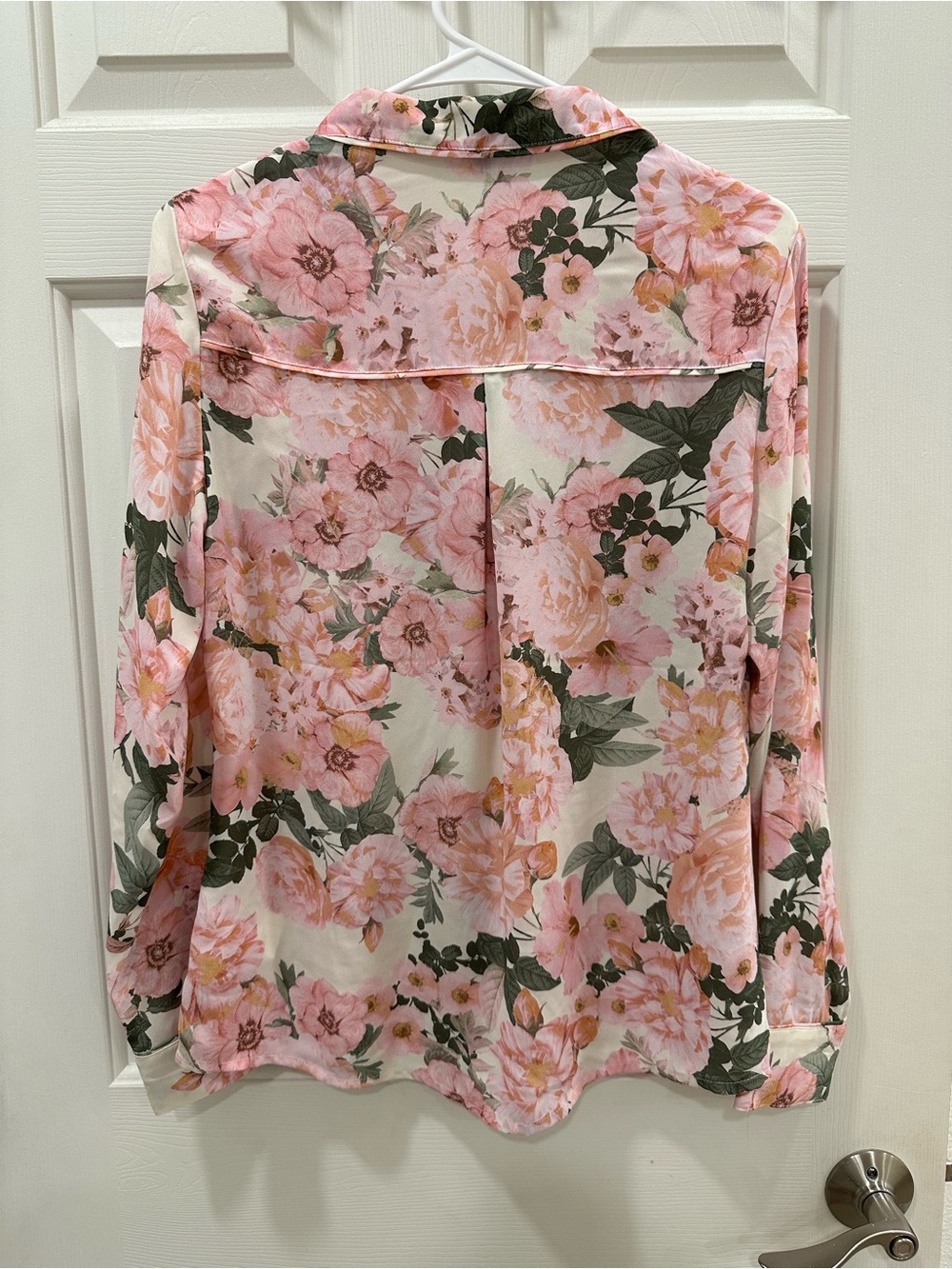 EXPRESS Floral Pink Long-Sleeve Women's Blouse - Size Small - Picture 2 of 3